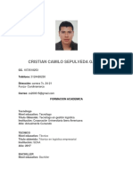 Cristian Camilo Sepulveda Hoja de Vida