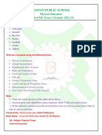 Practical File 1st Term - Physical Education