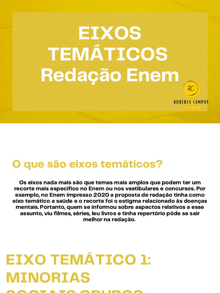 Eixos Temáticos da Redação do Enem | PDF | Violência | Poder (social e ...