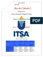 Taller de Cálculo I: evaluación de funciones, representación gráfica, dominio y rango