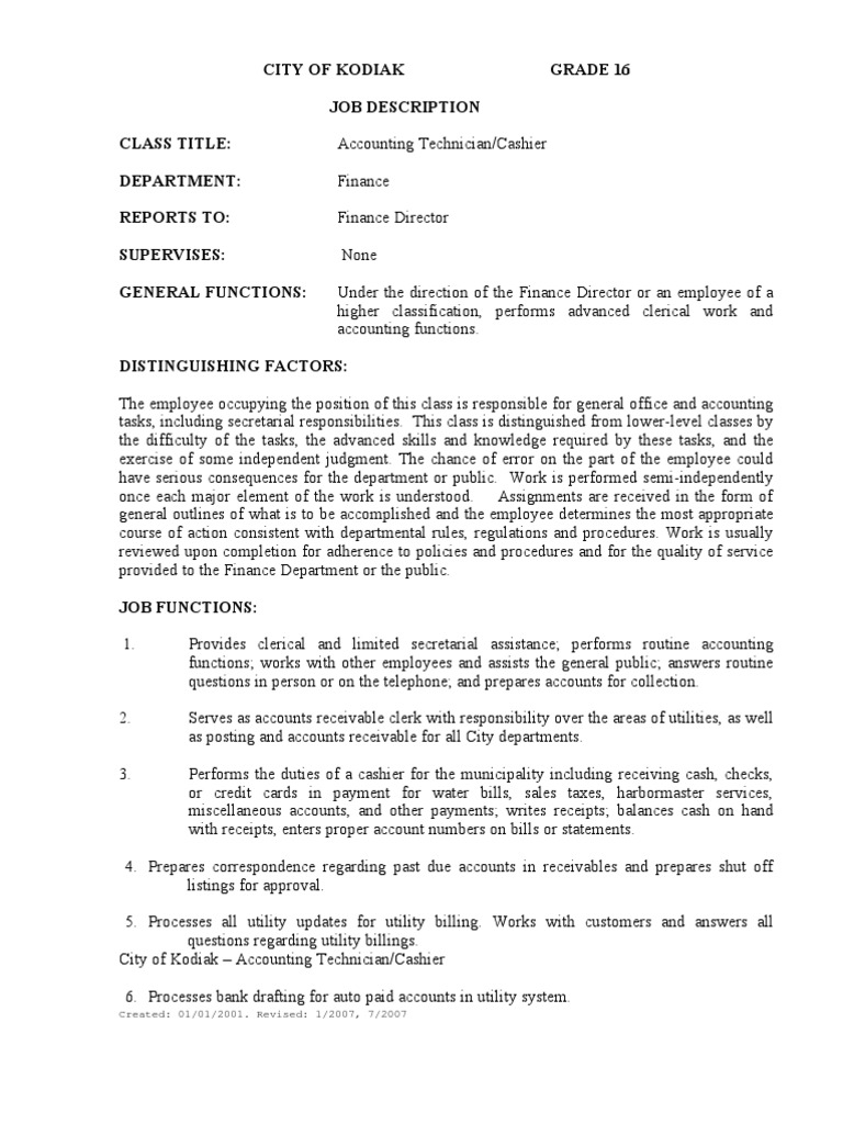 Our example of job analysis pdf bookkeeping accounting