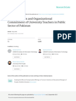 Job Satisfaction and Organizational Commitment of University Teachers in Public Sector of Pakistan
