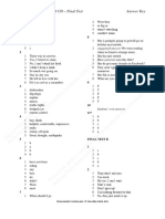 Final Test Answer Key