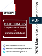 2020 Sample Question 2 With Solution