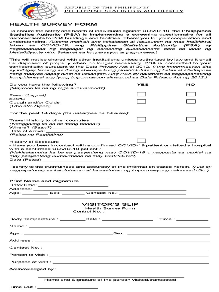 Health Declaration Form | PDF