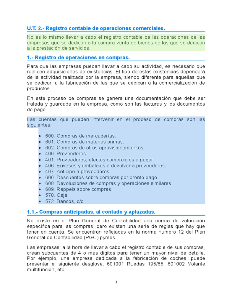 Registro Contable De Compras Comerciales Pdf Bancos Contabilidad 