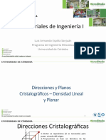 Direcciones - Planos - Densidades Lineal y Planar