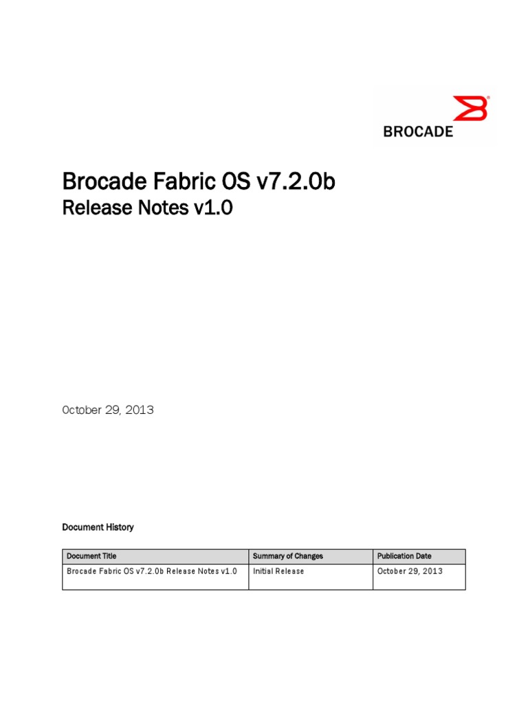 Brocade Fabric OS v7.2.0b v1.0 PDF Computer Network Command Line