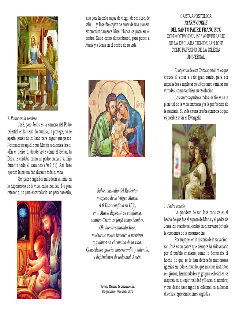 TRIPTICO SAN JOSE (Barquisimeto) | PDF | María, madre de Jesús | San José