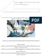 Full Sabian Symbol Listing - All Degrees
