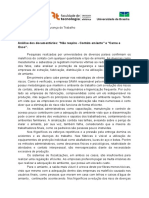 Análise Dos Documentários - Não Respire - Contém Amianto - e - Carne e Osso - .