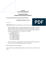 Ley No. 2249 de Fecha 21 de Septiembre de 2001.