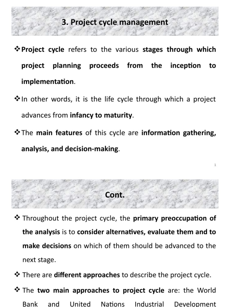 Project Cycle Management Overview | PDF | Feasibility Study | Evaluation