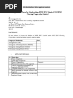 Application Form For Membership of NSE IFSC Limited /NSE IFSC Clearing Corporation Limited