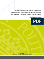 Archivo Histórico de Conservadores y Restauradores Españoles La Actuación de Resturador Luis Roig Alós 5580 - 5581