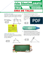 Teorema de Tales para Segundo Grado de Secundaria