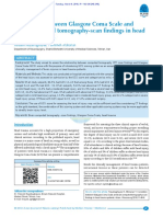 Correlation Between Glasgow Coma Scale and Brain Computed Tomography Scan Findings in Head Trauma Patients