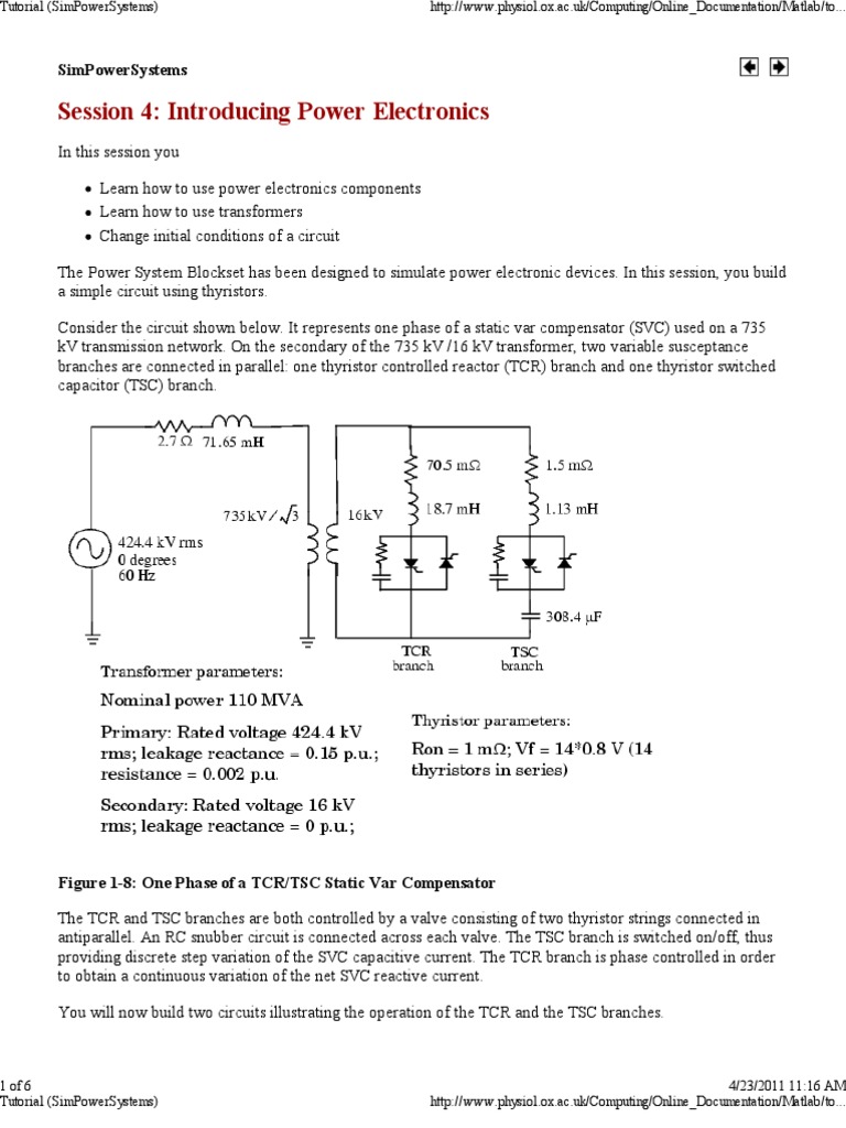 Tutorial Sim Power Systems) PDF Capacitor Force