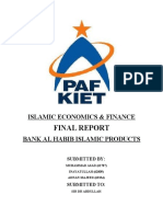 Final Report: Islamic Economics & Finance