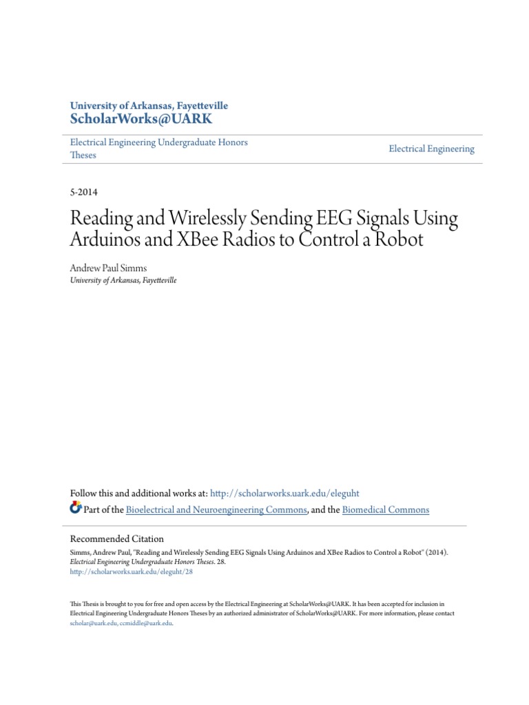 Reading and Wirelessly Sending EEG Signals Using Arduinos and XBe | PDF ...
