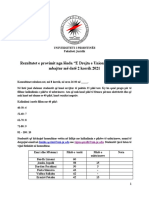 Rezultatet e Provimit Nga Lënda "E Drejta e Unionit Evropian" Të Mbajtur Më Datë 2 Korrik 2021