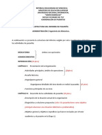 Estructura Del Trabajo de Pasantias Adm e Ing.