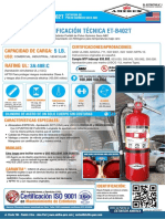 Extintor Amerex Polvo Quimico Seco ABC 5 Libras Indeci Modelo B402T Con Certificacion UL Nfpa 10 NTP 350 043