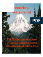 Introduction To Wilderness Survival: Basic Mountain Operations Course