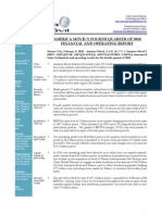 América Móvil'S Fourth Quarter of 2010 Financial and Operating Report