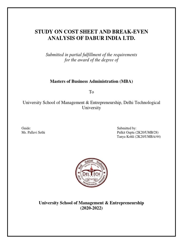 Front Page With Index and All | PDF | Finance & Money Management ...