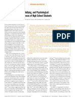 Cyberbullying, School Bullying, and Psychological Distress: A Regional Census of High School Students