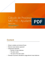 MAV MET 110 Cálculo de Procesos Ayudantia 4