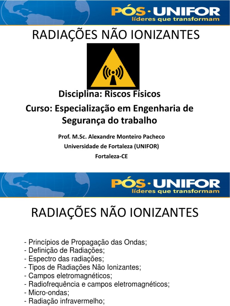 Riscos Físicos - Radiações Não Ionizantes | PDF | Espectro ...