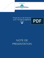 Note de Presentation Du Budget 2022