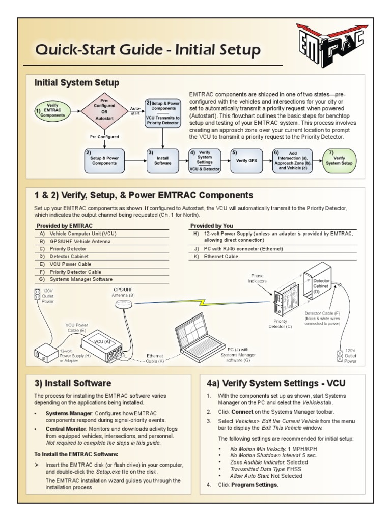 EMTRAC System Initial Setup Guide | PDF | Global Positioning System ...