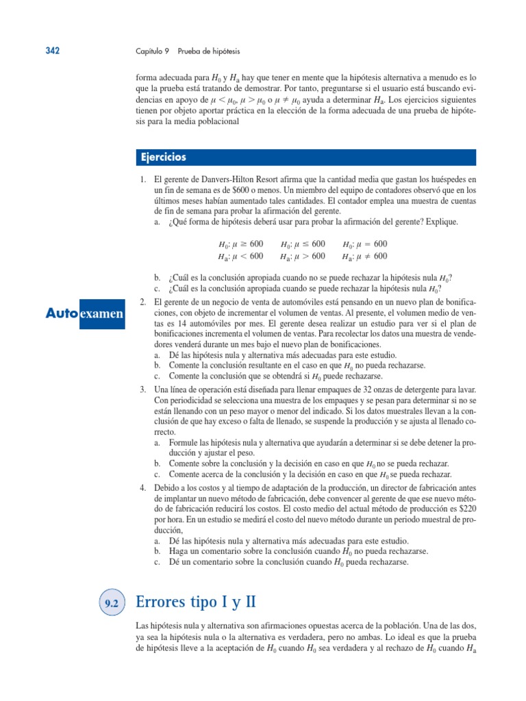Ejercicios sobre Pruebas de Hipótesis | PDF | Hipótesis | Método científico