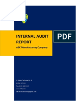 ABC Manufacturing Internal Audit Report