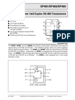 Low Power Half-Duplex RS-485 Transceivers: SP481/SP483/SP485