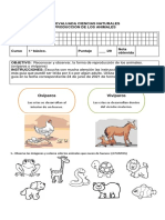 Trabajo Practico-Guía Evaluada Reproducción Animales 1° Basico - Articulacion Ciencias-Lenguaje