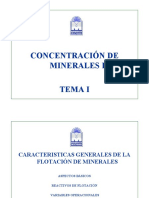 Concentración de Minerales I - Tema 1