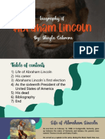 Biography of Abrahan Lincoln. SC