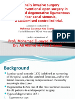 Minimally Invasive Lumbar Canal Decompression For Treatment of