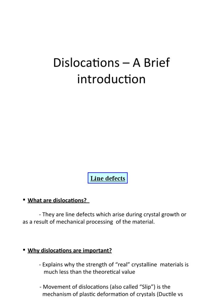 Understanding Mixed and Edge Dislocations | PDF | Dislocation ...