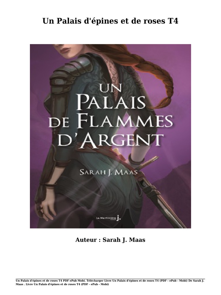 Un Palais D épine Et De Rose Tome 1 Pdf Télécharger Livre Gratuit Un Palais D'épines Et de Roses T4 (PDF - EPub -  Mobi) Auteur Sarah J. Maas | PDF | Twilight (Romans de Meyer) | La saga  Twilight (série de films)