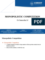 Monopolistic Competition: DR Sumeetha.M