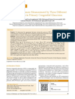 Comparing IOP Measurement Methods in Congenital Glaucoma Patients