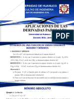 Aplicaciones de las derivadas parciales en la determinación de máximos y mínimos de funciones de varias variables