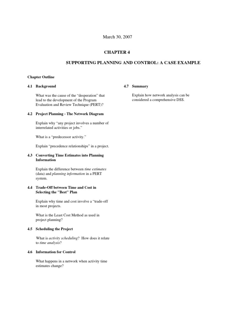 Project Planning with PERT and CPM | PDF | Mathematical Optimization ...