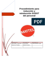 Procedimiento para inducción y reinducciòn de personal