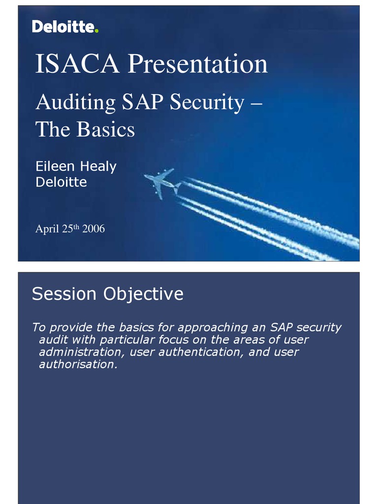 SAP R/3 第2版 ISACA SAP R/3 第2版 ISACA ISACA Seecurity, Audit and Control